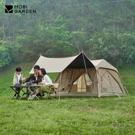 Mountain Cabin Tent: MOBI GARDEN Holiday 5.0 for Camping